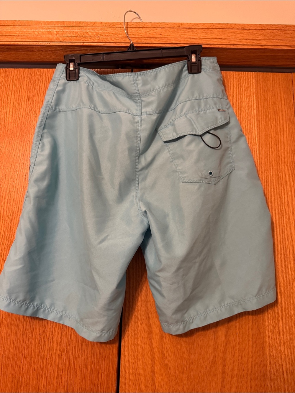 Hurley Men's Light Blue Swim Board Shorts with Side Logo - Picture 4 of 4